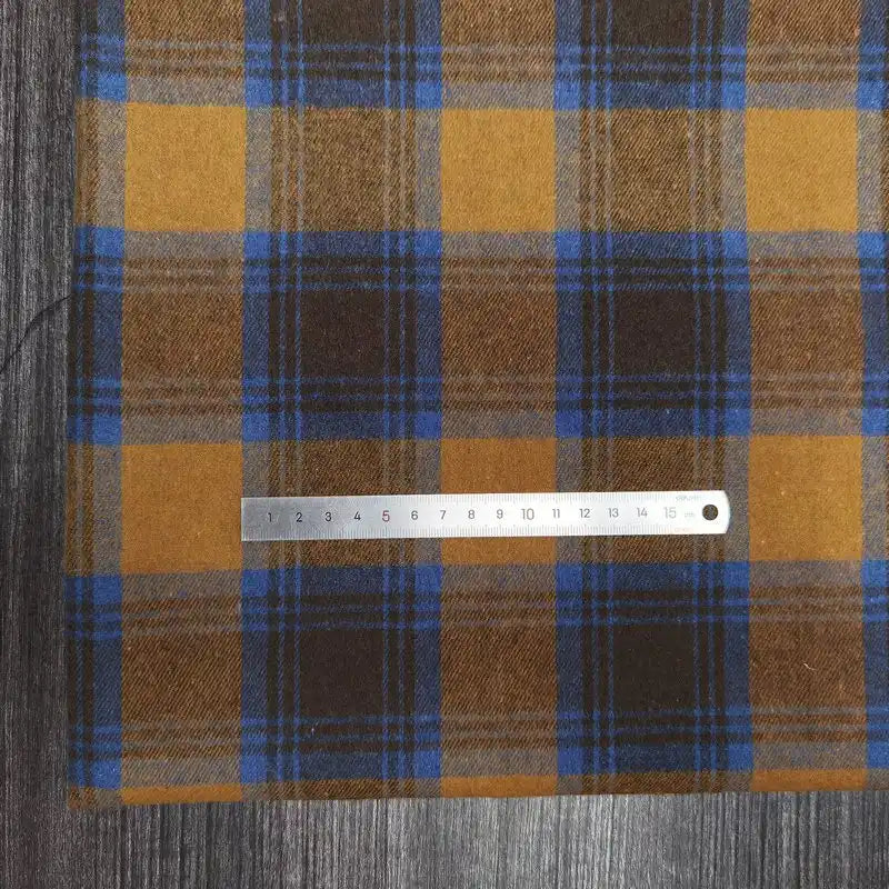 Polyester Cotton Plaid Flannel Fabric By The Yard | Cozy Fall Flannel Material | Baby Shirt Clothes Sewing Flannel Textile Cloth