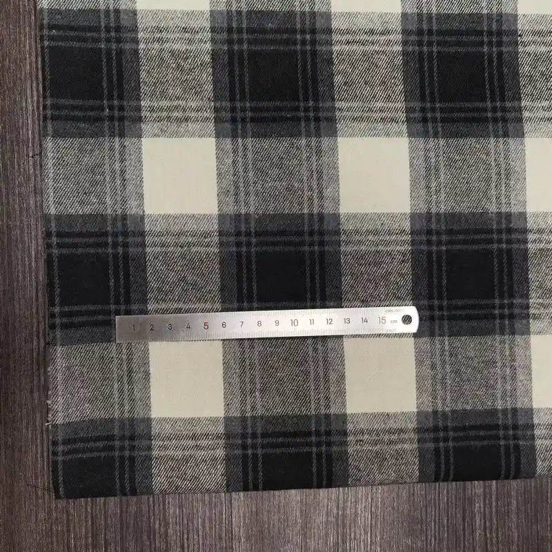 Polyester Cotton Plaid Flannel Fabric By The Yard | Cozy Fall Flannel Material | Baby Shirt Clothes Sewing Flannel Textile Cloth