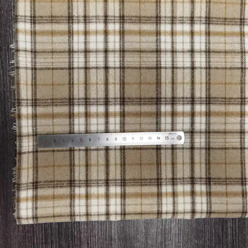 Polyester Cotton Plaid Flannel Fabric By The Yard | Cozy Fall Flannel Material | Baby Shirt Clothes Sewing Flannel Textile Cloth