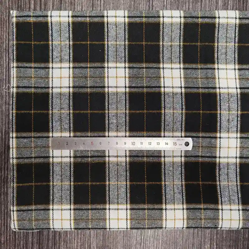 Polyester Cotton Plaid Flannel Fabric By The Yard | Cozy Fall Flannel Material | Baby Shirt Clothes Sewing Flannel Textile Cloth