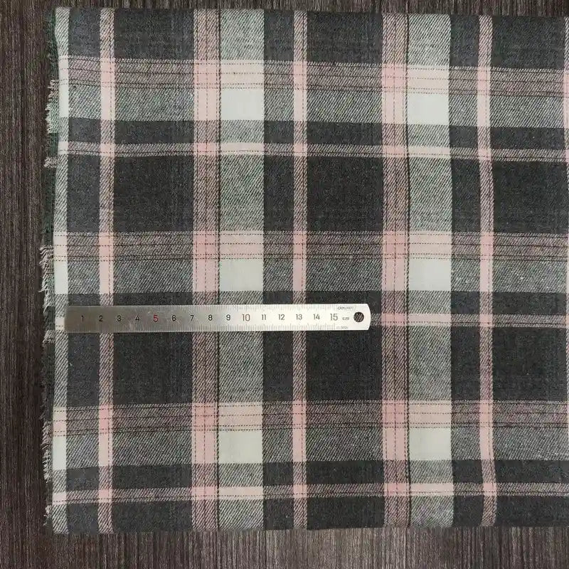 Polyester Cotton Plaid Flannel Fabric By The Yard | Cozy Fall Flannel Material | Baby Shirt Clothes Sewing Flannel Textile Cloth