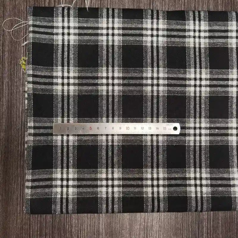 Polyester Cotton Plaid Flannel Fabric By The Yard | Cozy Fall Flannel Material | Baby Shirt Clothes Sewing Flannel Textile Cloth