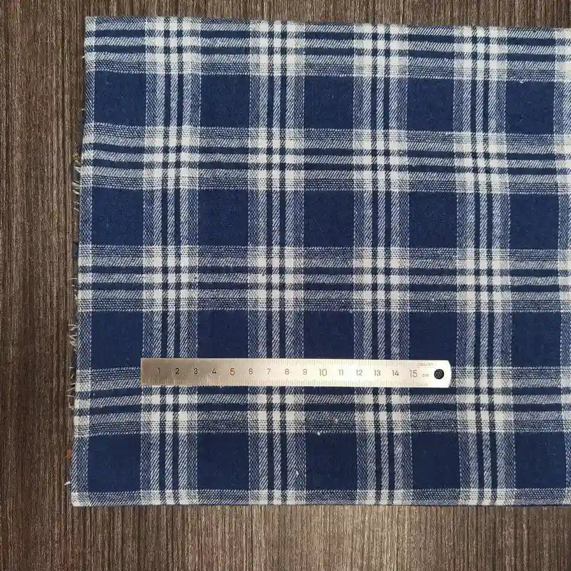 Polyester Cotton Plaid Flannel Fabric By The Yard | Cozy Fall Flannel Material | Baby Shirt Clothes Sewing Flannel Textile Cloth