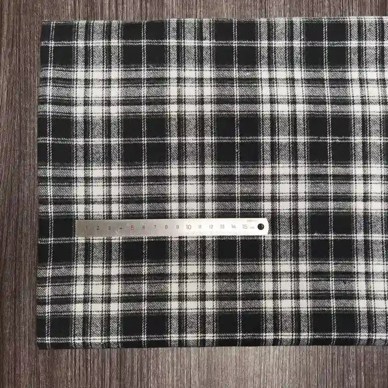 Polyester Cotton Plaid Flannel Fabric By The Yard | Cozy Fall Flannel Material | Baby Shirt Clothes Sewing Flannel Textile Cloth