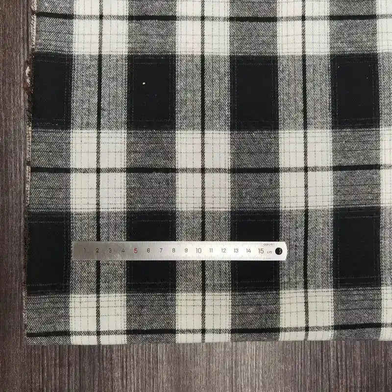 Polyester Cotton Plaid Flannel Fabric By The Yard | Cozy Fall Flannel Material | Baby Shirt Clothes Sewing Flannel Textile Cloth