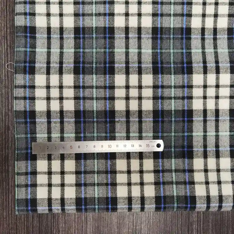 Polyester Cotton Plaid Flannel Fabric By The Yard | Cozy Fall Flannel Material | Baby Shirt Clothes Sewing Flannel Textile Cloth
