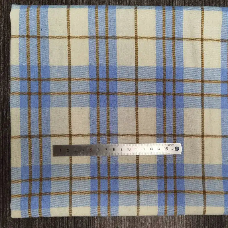 Polyester Cotton Plaid Flannel Fabric By The Yard | Cozy Fall Flannel Material | Baby Shirt Clothes Sewing Flannel Textile Cloth