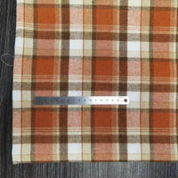 Polyester Cotton Plaid Flannel Fabric By The Yard | Cozy Fall Flannel Material | Baby Shirt Clothes Sewing Flannel Textile Cloth
