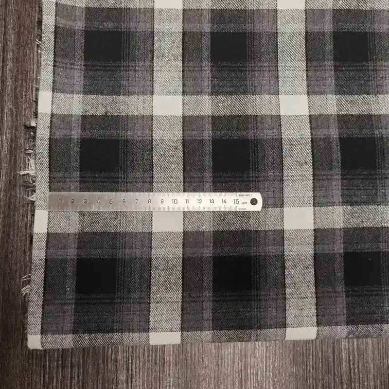 Polyester Cotton Plaid Flannel Fabric By The Yard | Cozy Fall Flannel Material | Baby Shirt Clothes Sewing Flannel Textile Cloth