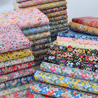 Printed Cotton Poplin Fabric By The Yard | Floral Woven Poplin Material | Poplin for Dressmaking