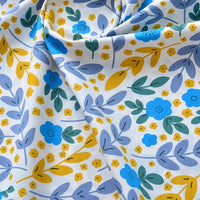 Printed Cotton Poplin Fabric By The Yard | Floral Woven Poplin Material | Poplin for Dressmaking
