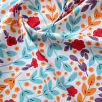 Printed Cotton Poplin Fabric By The Yard | Floral Woven Poplin Material | Poplin for Dressmaking