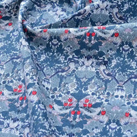 Printed Cotton Poplin Fabric By The Yard | Floral Woven Poplin Material | Poplin for Dressmaking
