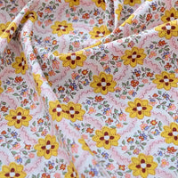 Printed Cotton Poplin Fabric By The Yard | Floral Woven Poplin Material | Poplin for Dressmaking