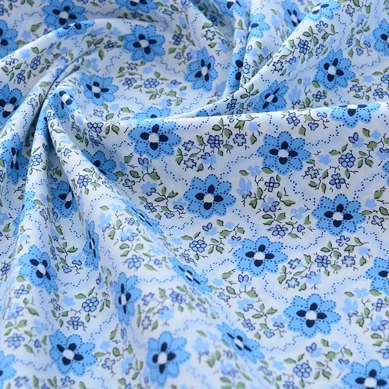 Printed Cotton Poplin Fabric By The Yard | Floral Woven Poplin Material | Poplin for Dressmaking