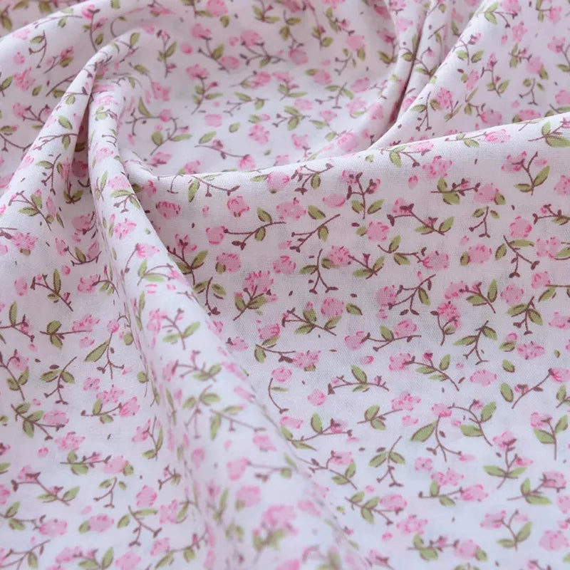 Printed Cotton Poplin Fabric By The Yard | Floral Woven Poplin Material | Poplin for Dressmaking