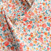 Printed Cotton Poplin Fabric By The Yard | Floral Woven Poplin Material | Poplin for Dressmaking