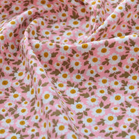 Printed Cotton Poplin Fabric By The Yard | Floral Woven Poplin Material | Poplin for Dressmaking