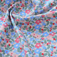Printed Cotton Poplin Fabric By The Yard | Floral Woven Poplin Material | Poplin for Dressmaking
