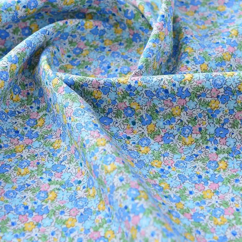 Printed Cotton Poplin Fabric By The Yard | Floral Woven Poplin Material | Poplin for Dressmaking