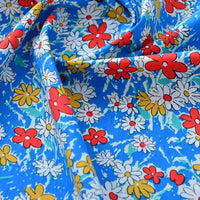 Printed Cotton Poplin Fabric By The Yard | Floral Woven Poplin Material | Poplin for Dressmaking