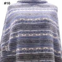 #16 is visible in the upper left corner. This soft, printed polar fleece fabric by Longon Craft features an ethnic leopard pattern in shades of gray, blue, and white—ideal for DIY crafts and sewing projects.
