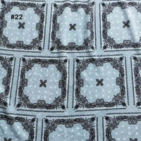 Longon Craft’s Printed Polar Fleece Fabric by the Yard features a black and white ethnic leopard pattern on soft blue polyester—perfect for cozy DIY crafts and sewing projects.