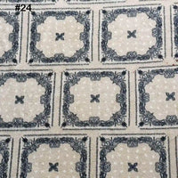 A polyester polar fleece fabric by Longon Craft features an ethnic leopard pattern on a beige background, perfect for DIY craft and sewing projects. "Printed Polar Fleece Fabric By The Yard" is labeled #24 in the upper left corner.