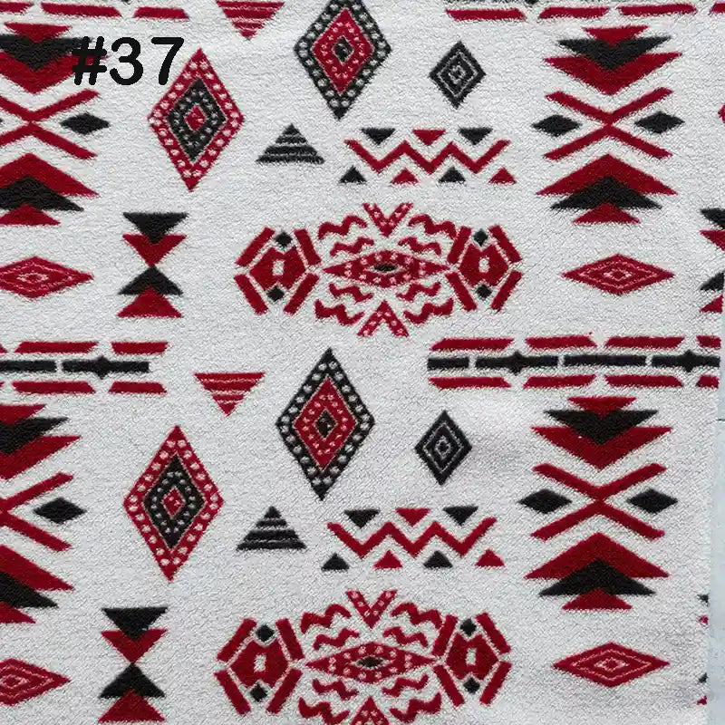 Longon Craft’s Printed Polar Fleece by the yard features an ethnic leopard pattern on soft polyester—ideal for DIY crafts and sewing projects.