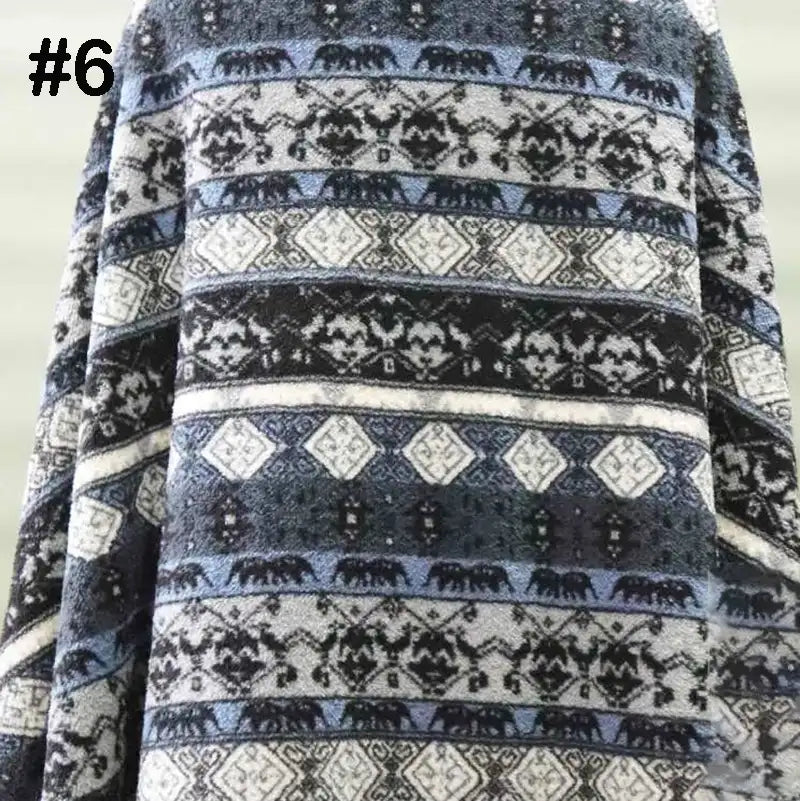 Longon Craft’s Printed Polar Fleece Fabric by the Yard features an ethnic leopard pattern, perfect for DIY craft sewing projects and blankets. Made of soft polyester, this fleece material is ideal for cozy creations.