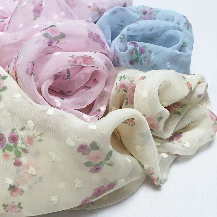 smallfloraldotchiffonfabricbytheyard 