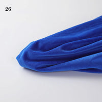 A close-up of Longon Craft Soft Minky Fabric By The Yard (1mm cuddle plushies material) shows its bright blue, soft texture with slight folds against a white background. The number 26 is in the top left corner.