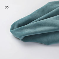 A close-up of Longon Craft's Soft Minky Fabric by the Yard, a teal 1mm plush material for DIY sewing, craft, and upholstery projects, with the number 35 in black on a white background.
