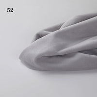 A yard of Longon Craft Soft Minky Fabric (1mm, light gray) is draped on a white surface, with “52” in black at the top left. Ideal for DIY sewing, craft, and upholstery doll plushies.