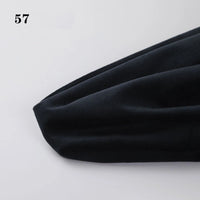 A close-up of Longon Craft’s Soft Minky Fabric By The Yard (1mm cuddle doll plushies material) in black, shown against a white background with the number 57 in the top left corner. Ideal for DIY sewing and upholstery projects.