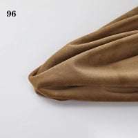 Longon Craft Soft Minky Fabric by the yard in brown, 1mm plush material for DIY sewing and upholstery, draped on a white surface with the number 96 in black text at the top left.
