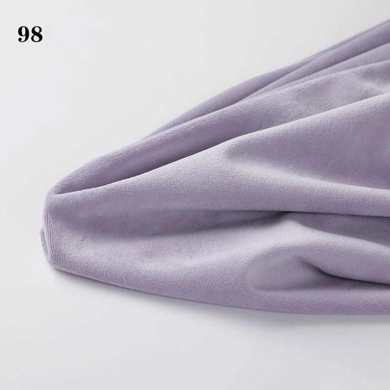 A piece of Longon Craft Soft Minky Fabric By The Yard (1mm, light purple) for DIY sewing and plushies is displayed folded on a white surface, with the number 98 in the top left corner.
