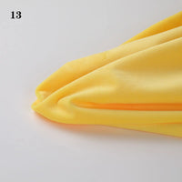 A piece of Soft Minky Fabric By The Yard from Longon Craft, in smooth yellow 1mm Minky Cuddle material for DIY sewing, is laid out on a white surface with the number 13 in the top left corner.