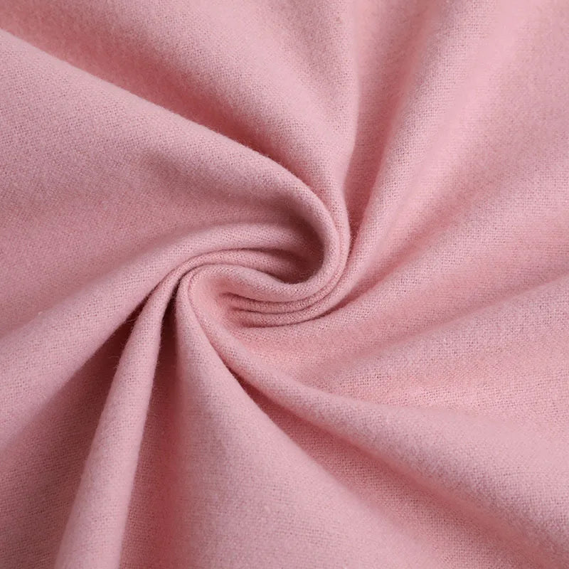 Solid Cotton Fannel Fabric By The Yard | Plain 100%Cotton Flannelette Material | Comfy Fall Flannel Cloth For Sewing Craft