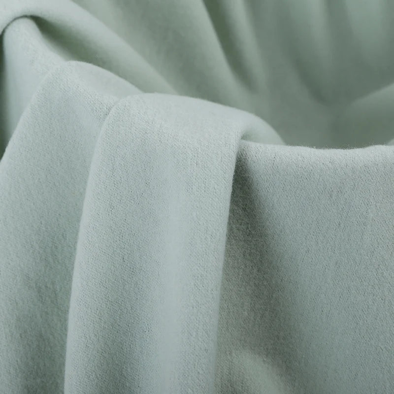 Solid Cotton Fannel Fabric By The Yard | Plain 100%Cotton Flannelette Material | Comfy Fall Flannel Cloth For Sewing Craft