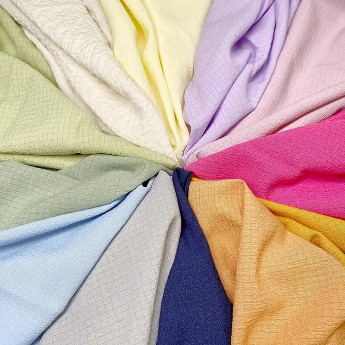 solidginghamseersuckerfabric