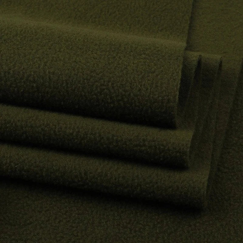 Close-up of folded Longon Craft Solid Polar Fleece Fabric by the yard—thick, plain 100% polyester material with a soft, textured surface—ideal for DIY sewing, craft projects, or upholstery.