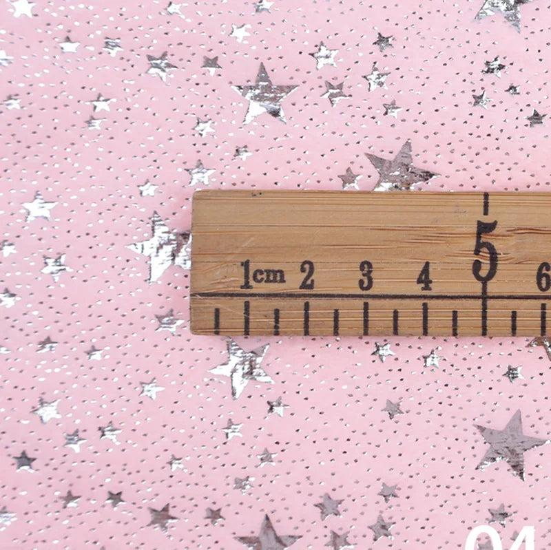 Star Minky Fabric By The Yard | Shiny Star Moon Patterned Plush Minky Fabric | Polyester Cuddle Minky Material For DIY Craft Sewing