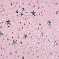 Star Minky Fabric By The Yard | Shiny Star Moon Patterned Plush Minky Fabric | Polyester Cuddle Minky Material For DIY Craft Sewing