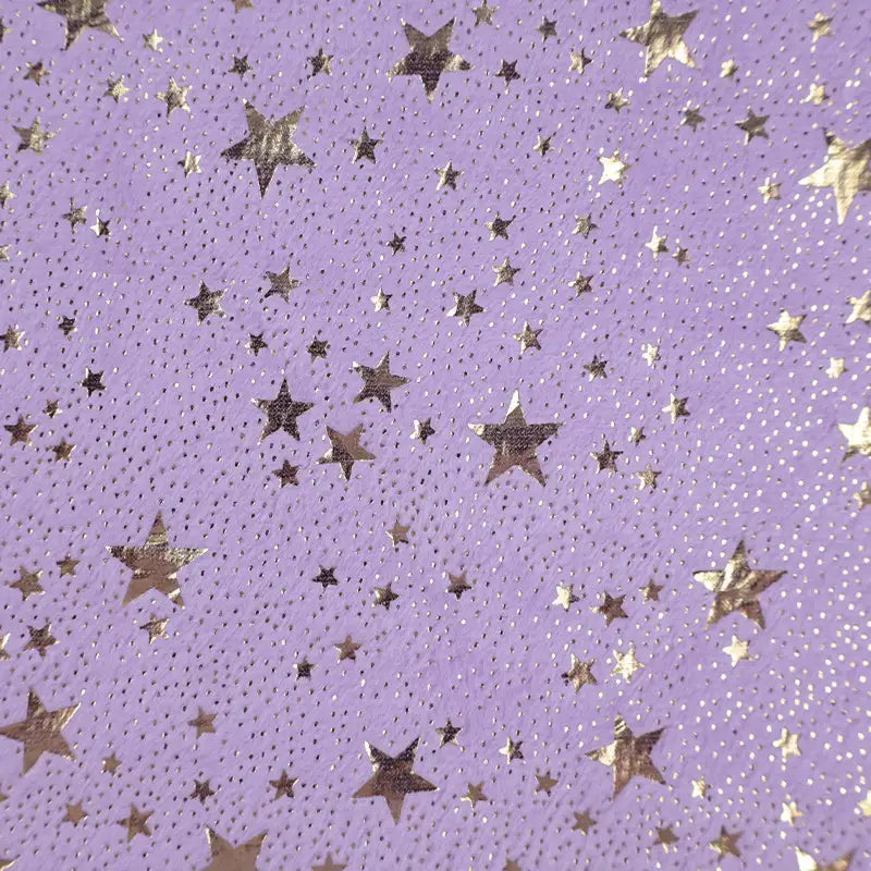 Star Minky Fabric By The Yard | Shiny Star Moon Patterned Plush Minky Fabric | Polyester Cuddle Minky Material For DIY Craft Sewing