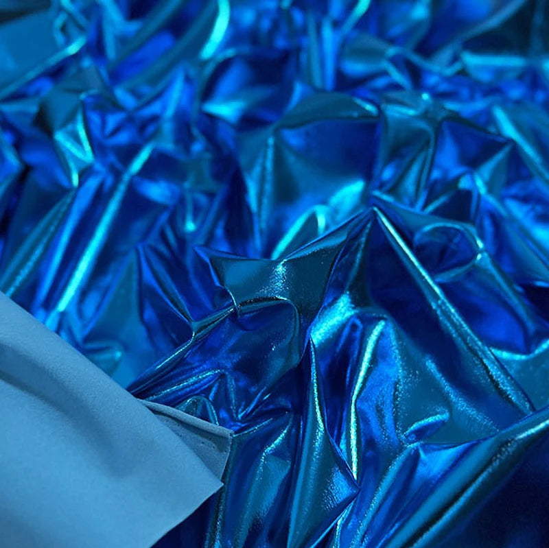 Stretch Lame Fabric By The Yard | Shiny Polyester Lame Textile Cloth | Sewing Craft Upholstery Lame Material