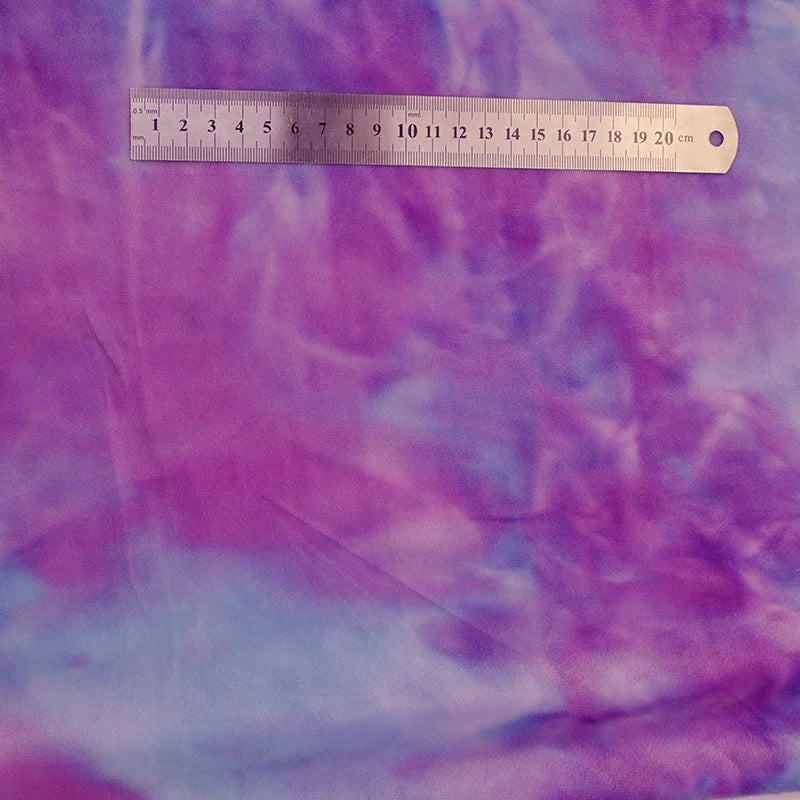 Stretch Rainbow Minky Fabric By The Yard | Gradient Colorful Printed Floral Minky Fabric | DIY Plushies Toys Clothing Material