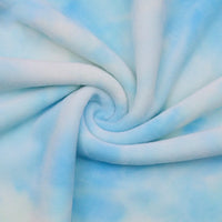 Stretch Rainbow Minky Fabric By The Yard | Gradient Colorful Printed Floral Minky Fabric | DIY Plushies Toys Clothing Material