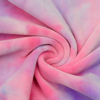Stretch Rainbow Minky Fabric By The Yard | Gradient Colorful Printed Floral Minky Fabric | DIY Plushies Toys Clothing Material
