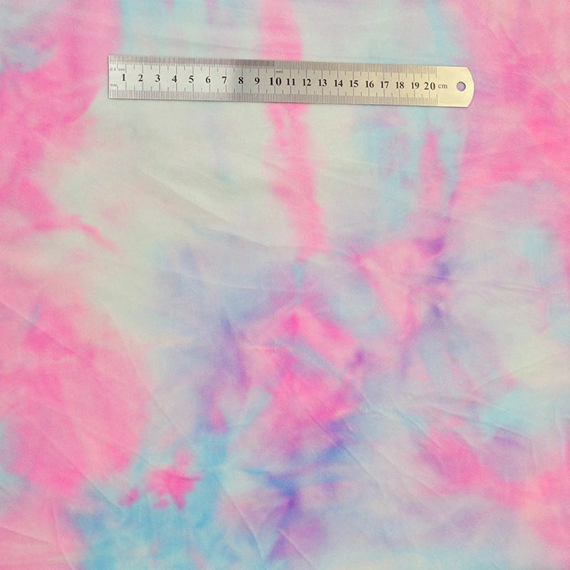 Stretch Rainbow Minky Fabric By The Yard | Gradient Colorful Printed Floral Minky Fabric | DIY Plushies Toys Clothing Material